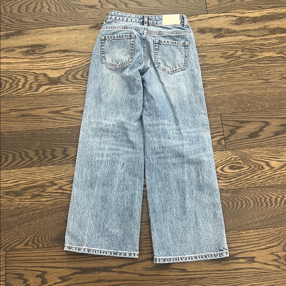 Katie J NYC Light Blue Wide Leg Jeans - Picture 3 of 4
